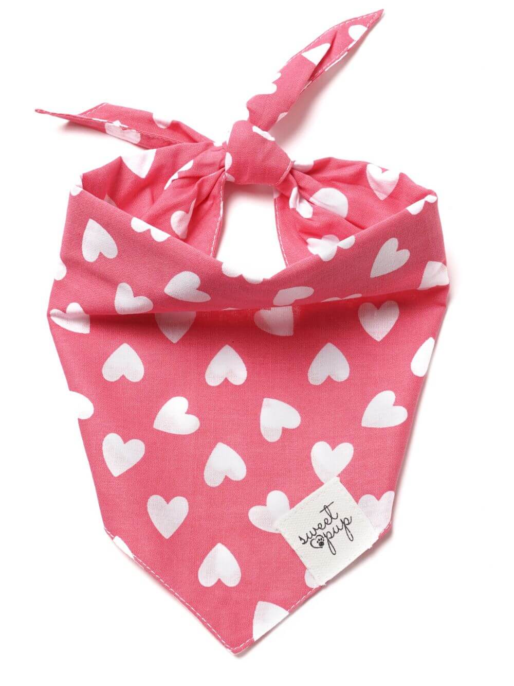 Dog Bandana - Whole Lotta Love Hot Pink Heart - Sydney So Sweet