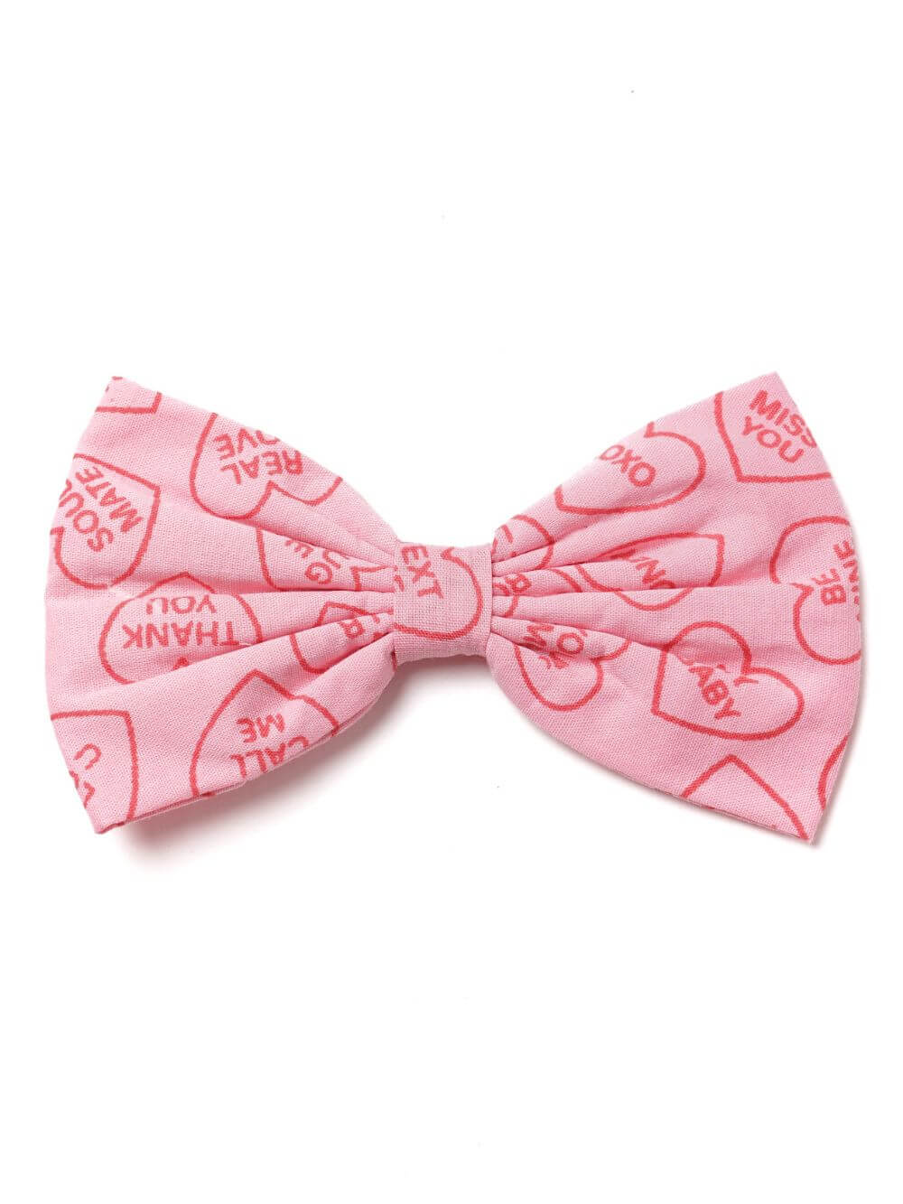 Dog Bow Tie - Real Love Pink Candy Heart - Sydney So Sweet