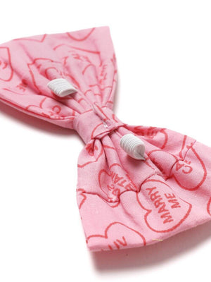 Dog Bow Tie - Real Love Pink Candy Heart - Sydney So Sweet