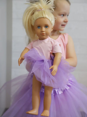 Doll Tutu or Leotard - 3 Layer Tulle Skirt or Dance Outfit for 18 Inch Dolls - Sydney So Sweet