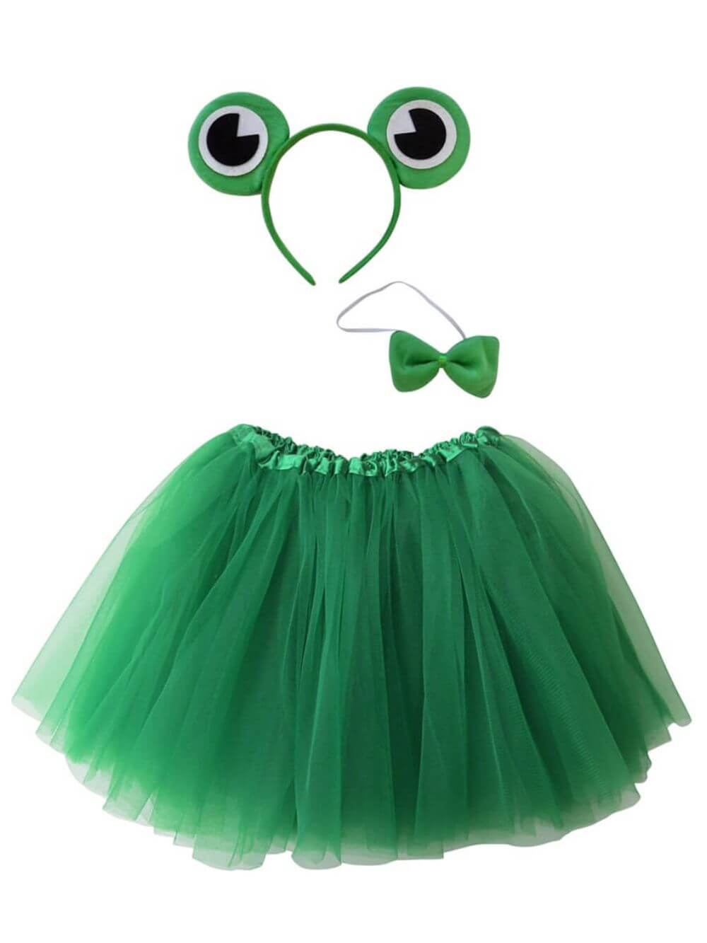 Adult Frog Costume - Green Tutu Skirt, Tail, & Headband Set for Adult or Plus Size - Sydney So Sweet