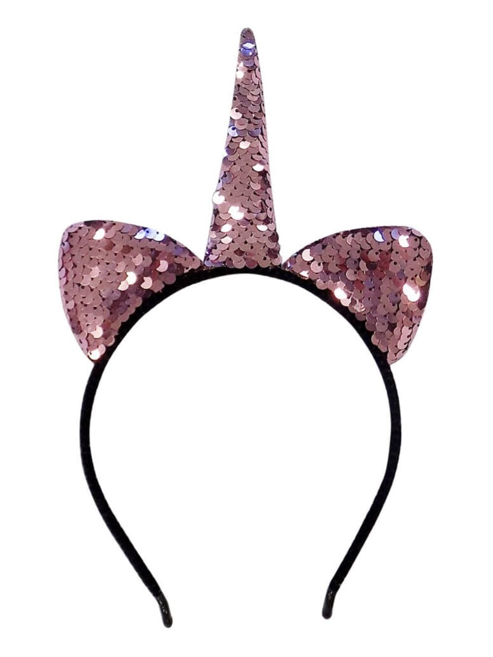 Flip Sequin Pink Unicorn Girls Headband Ears, Kid or Adult Size Costume Accessories - Sydney So Sweet