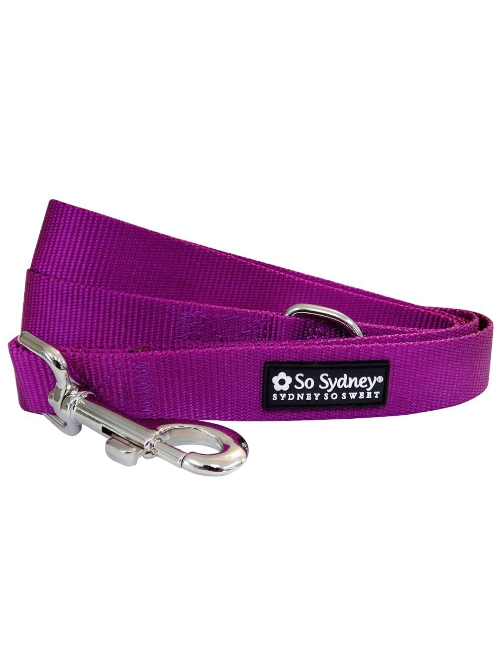 Grape Purple 5' Nylon Dog Leash for Small, Medium, or Large Dogs - Sydney So Sweet
