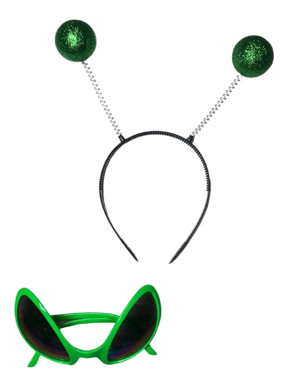 Alien Headband Set - Green Alien Headband Antennas & Alien Eyes Sunglasses - Sydney So Sweet
