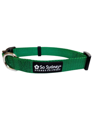 Green Adjustable Nylon Dog Collar for Small, Medium, or Large Dogs - Sydney So Sweet