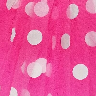 Hot Pink & White Polka Dot Tutu Skirt – 3 Layer Tulle Skirt for Kids & Adults – Costume, Dance, Dress-Up - Sydney So Sweet