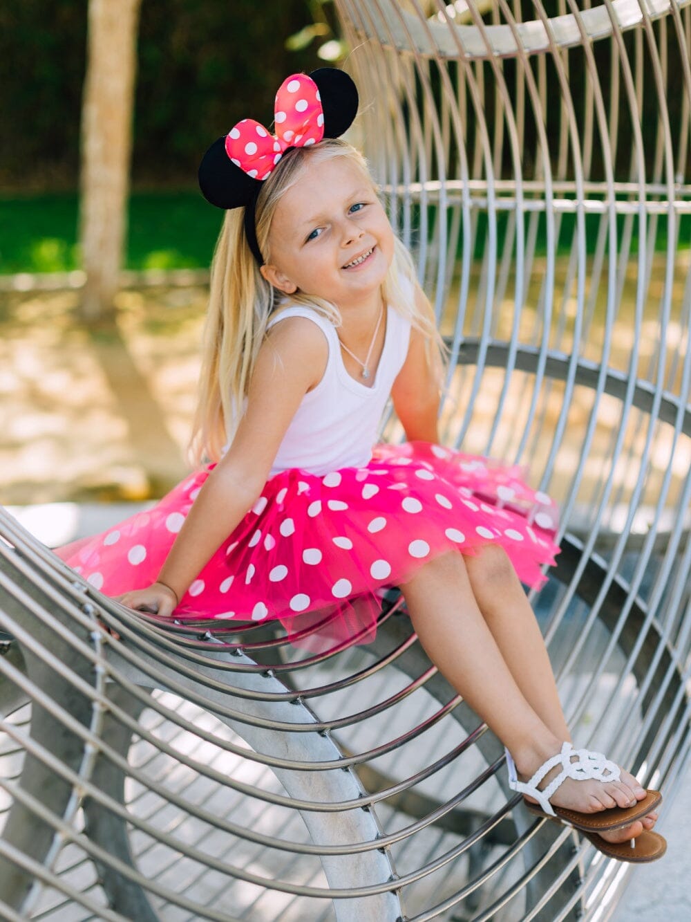 Polka Dot Tutu Dress For Toddler Girls - Minnie Mouse Style Costume With Headband, Birthday & Easter Outfit