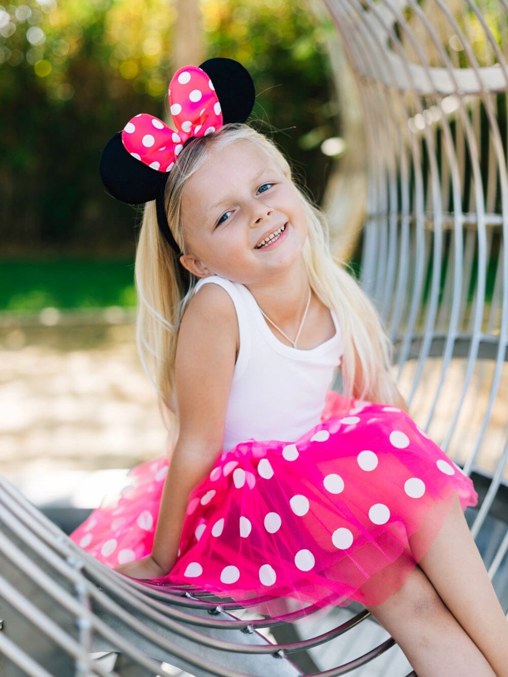 Polka Dot Mouse Costume - Girls Neon Pink Polka Dot Mouse Tutu Kids Costume Set - Sydney So Sweet