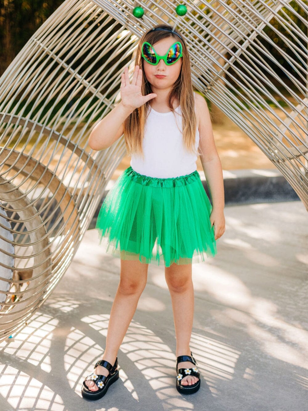 Alien Costume Green - Complete Kids Costume Set with Tutu, Headband, &  Sunglasses