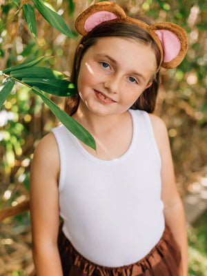 Girls Monkey Costume - Complete Kids Costume Set with Brown Tutu, Tail, & Ears - Sydney So Sweet