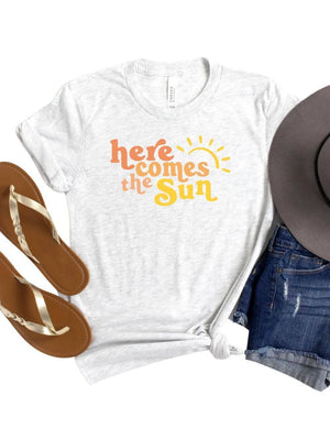Here Comes the Sun Women's Jersey Short Sleeve Graphic Tee - Sydney So Sweet