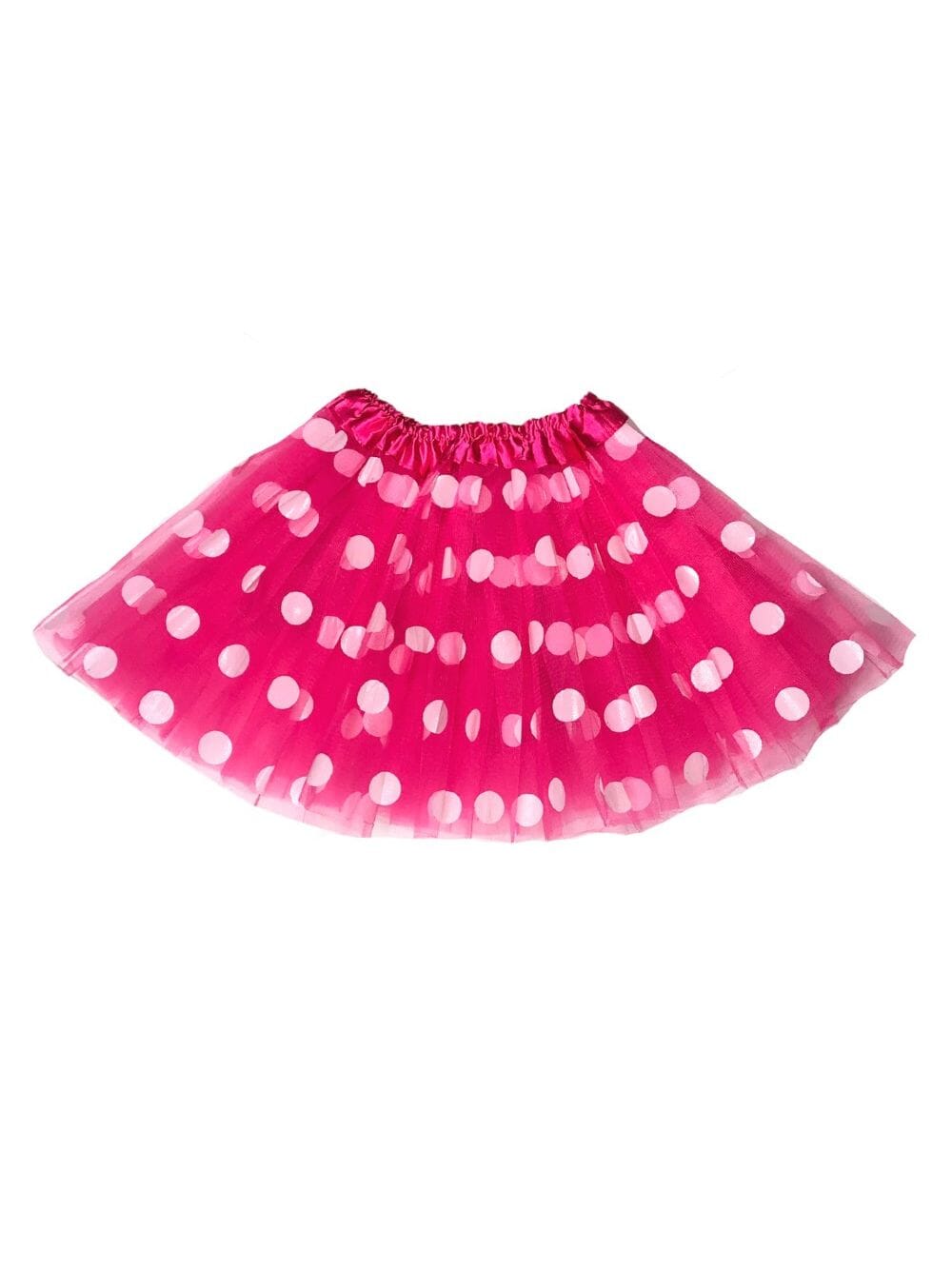 Neon Pink and White Polka Dot Tutu Skirt Costume for Girls, Women, Plus - Sydney So Sweet