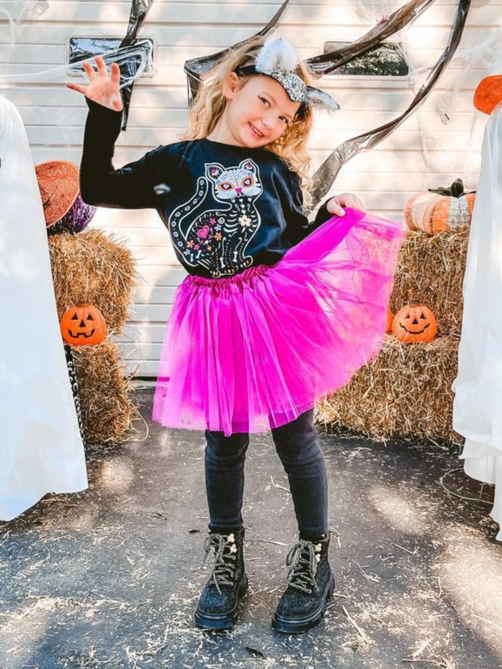 Fuchsia Pink Tutu Skirt - Kids Size 3-Layer Tulle Basic Ballet Dance Costume Tutus for Girls - Sydney So Sweet