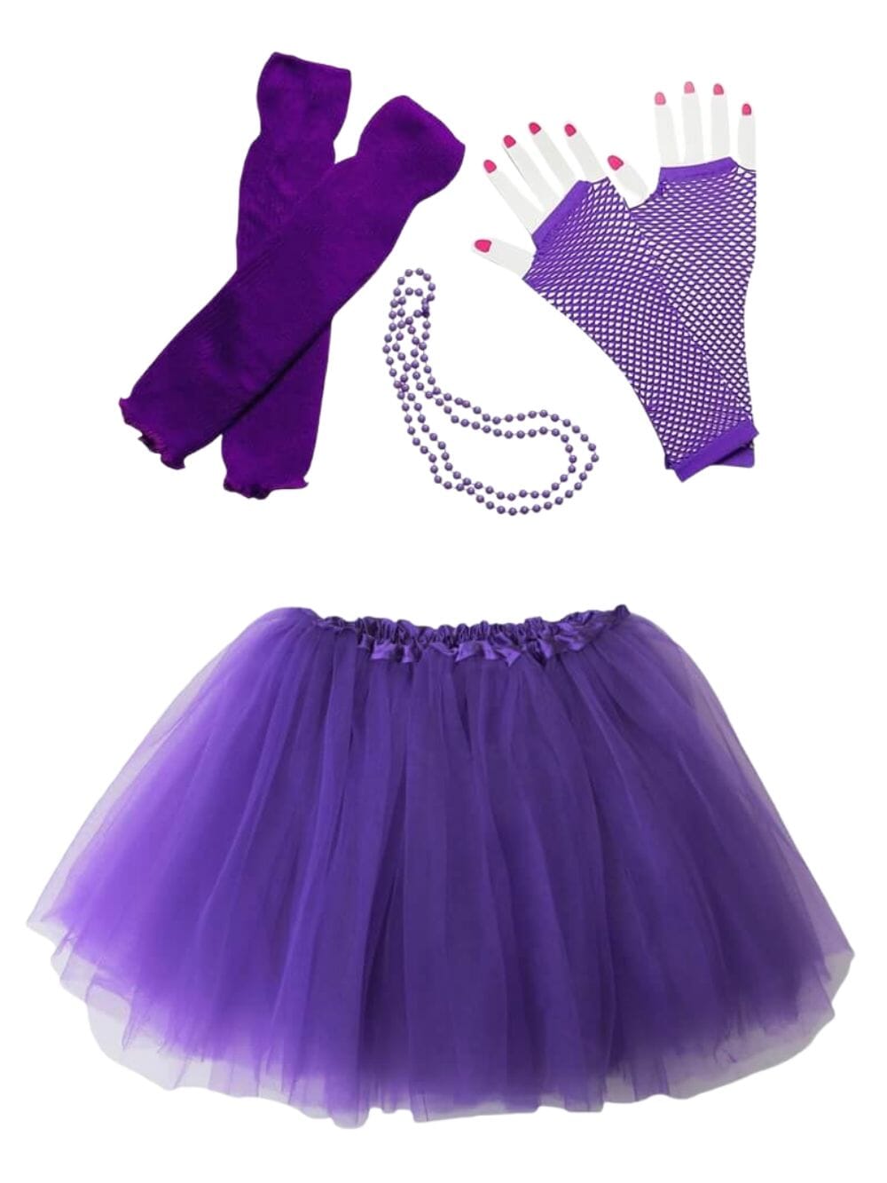 Purple 80's Costume Tutu & Accessories for Kids - Sydney So Sweet