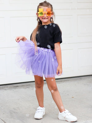 Lavender Tutu Skirt - Kids Size 3-Layer Tulle Basic Ballet Dance Costume Tutus for Girls - Sydney So Sweet