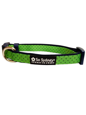 Lime Green & Navy Polka Dots Fashion Dog Collar - Sydney So Sweet