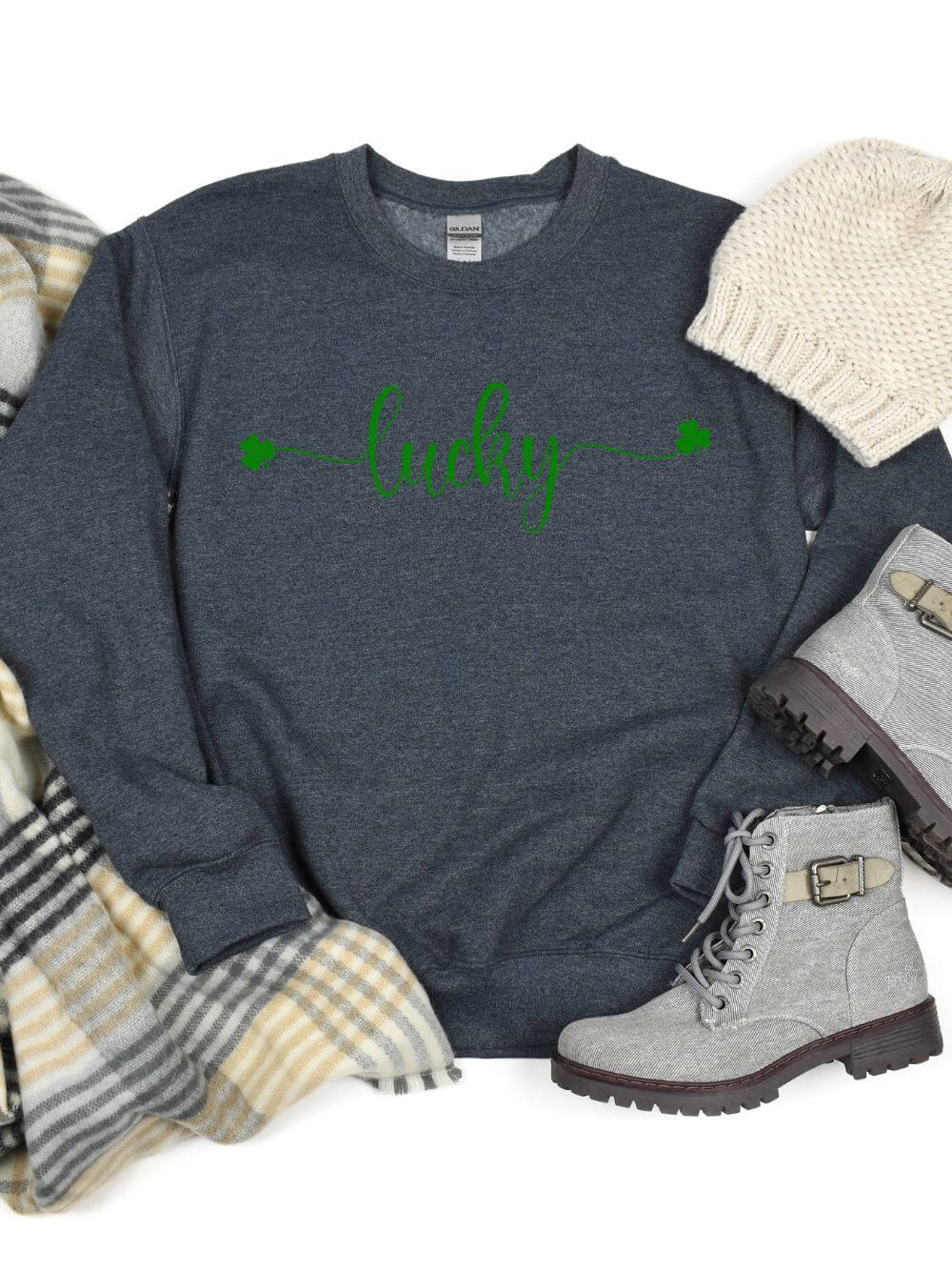 Lucky Shamrock St. Patrick's Day Unisex Heavy Blend™ Crewneck Sweatshirt - 8 Colors - Sydney So Sweet