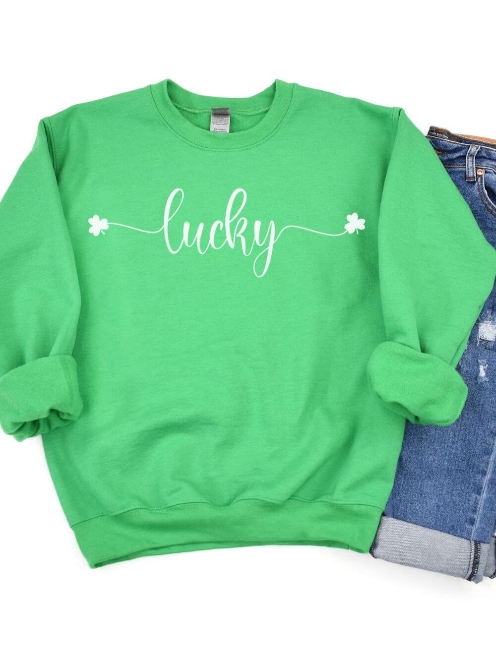 Lucky Shamrock St. Patrick's Day Unisex Heavy Blend™ Crewneck Sweatshirt - 8 Colors - Sydney So Sweet