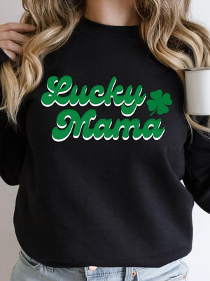 Lucky Mama Mom Heavy Blend Crewneck St. Patrick's Day Sweatshirt - Sydney So Sweet