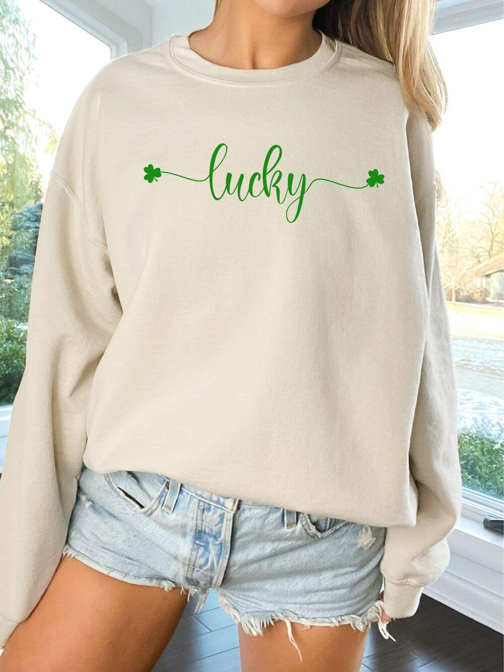 Lucky Shamrock St. Patrick&#39;s Day Unisex Heavy Blend™ Crewneck Sweatshirt - 8 Colors - Sydney So Sweet