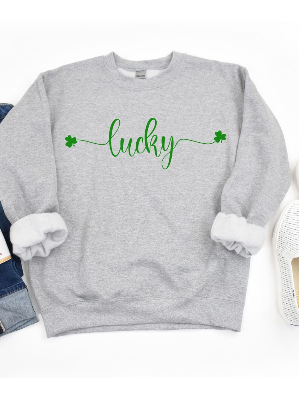 Lucky Shamrock St. Patrick's Day Unisex Heavy Blend™ Crewneck Sweatshirt - 8 Colors - Sydney So Sweet