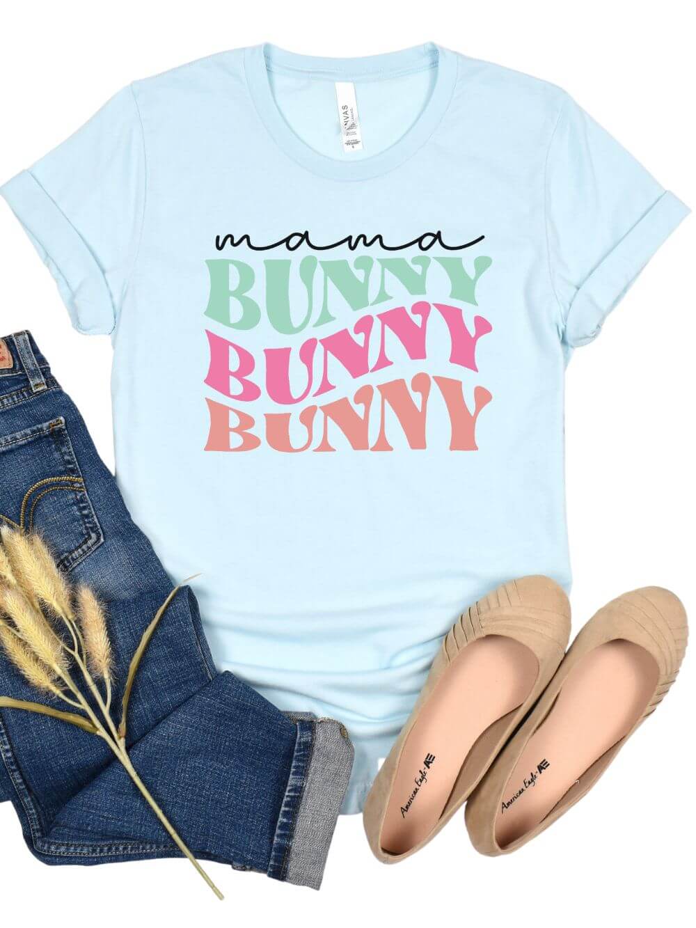 Mama Bunny Adult Short Sleeve T-Shirt for Spring & Easter - Sydney So Sweet