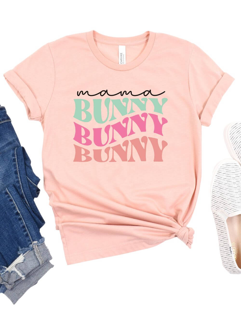 Mama Bunny Adult Short Sleeve T-Shirt for Spring & Easter - Sydney So Sweet