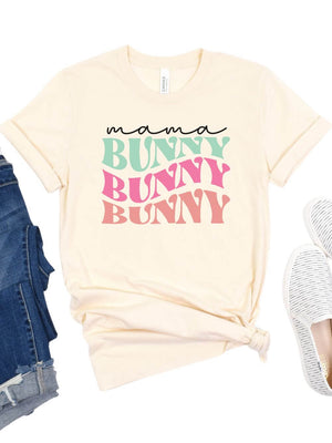 Mama Bunny Adult Short Sleeve T-Shirt for Spring & Easter - Sydney So Sweet