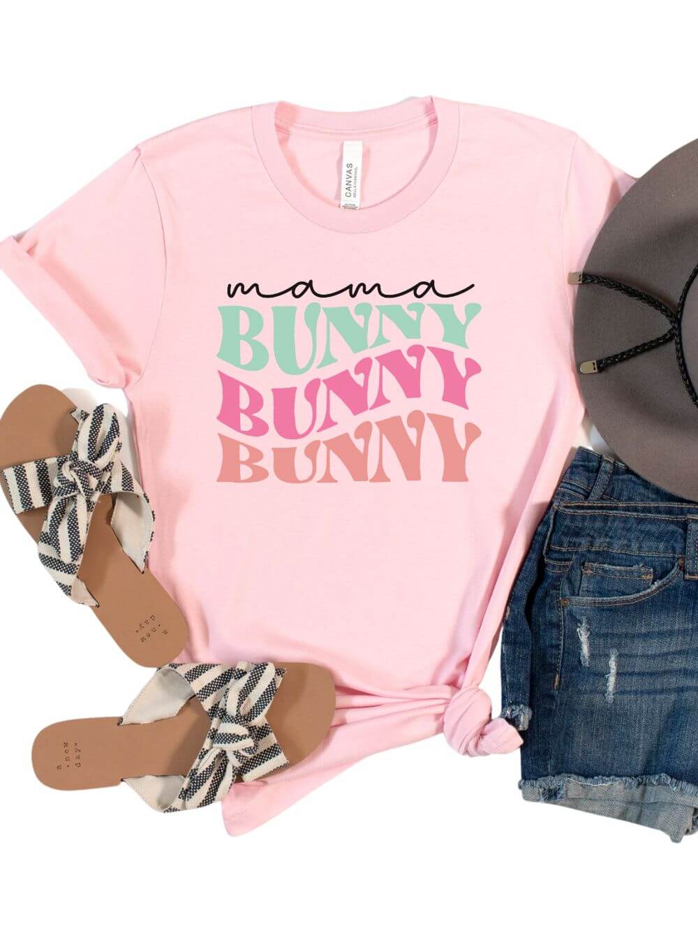 Mama Bunny Adult Short Sleeve T-Shirt for Spring & Easter - Sydney So Sweet