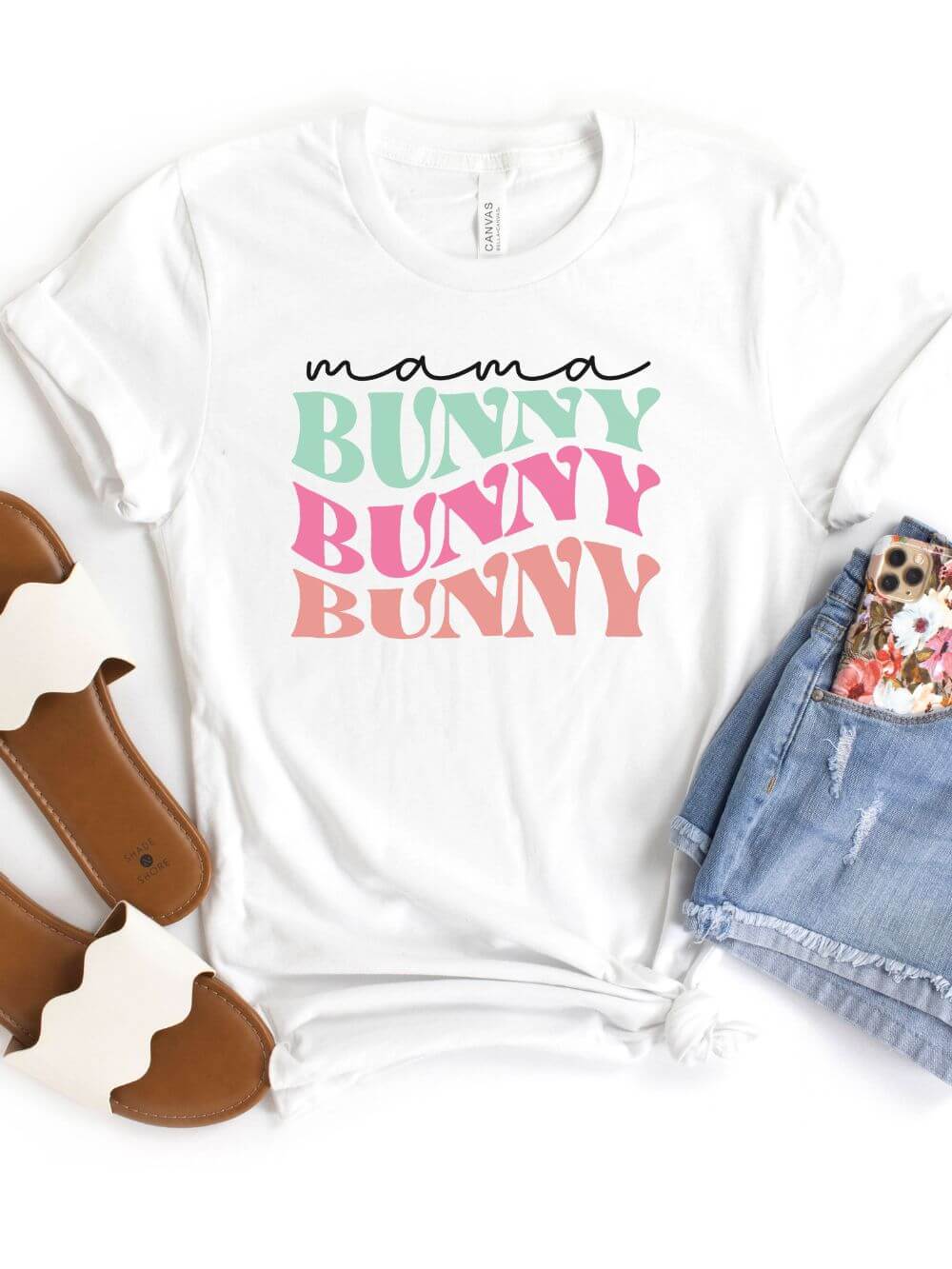 Mama Bunny Adult Short Sleeve T-Shirt for Spring & Easter - Sydney So Sweet