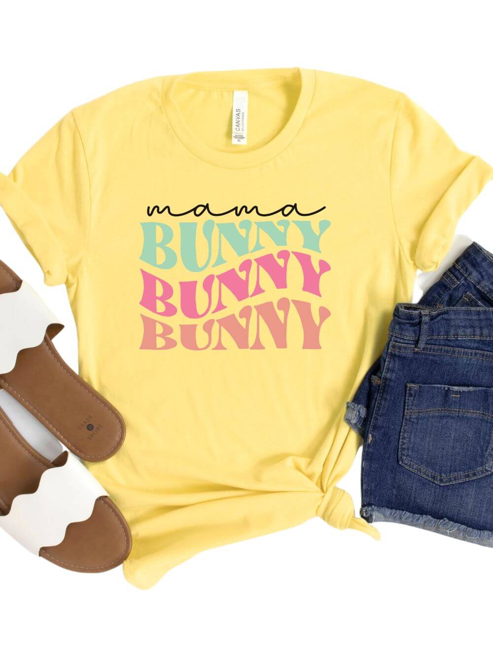 Mama Bunny Adult Short Sleeve T-Shirt for Spring & Easter - Sydney So Sweet