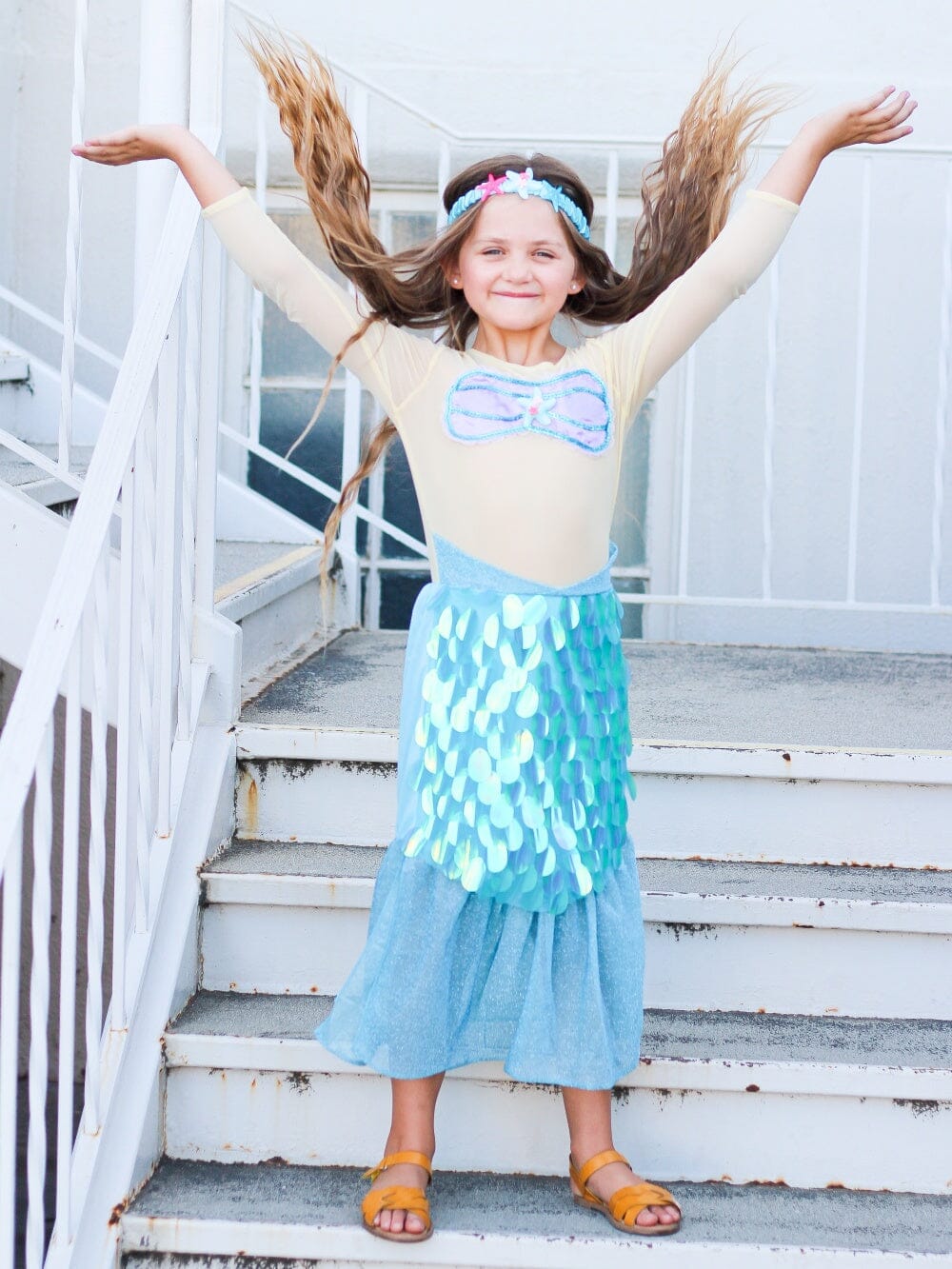 Magical Mermaid Costume Deluxe Girls or Toddler Halloween Dress Up - Sydney So Sweet