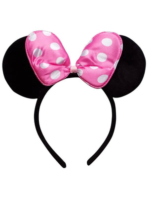 Neon Pink Polka Dot Mouse Girls Headband Ears, Kid or Adult Costume Accessories - Sydney So Sweet