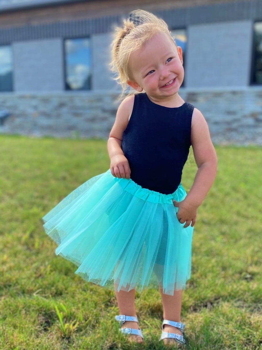 Mint Green Tutu Skirt for Girls – 3-Layer Tulle Ballet, Dance, and Dress-Up Costume Skirt - Sydney So Sweet