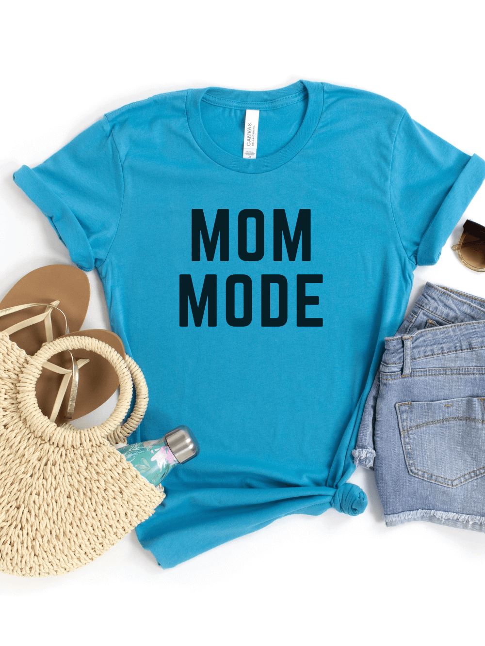 Mom Mode Black T-Shirt Bella + Canvas Unisex Jersey Short Sleeve Tee - Many Colors - Sydney So Sweet