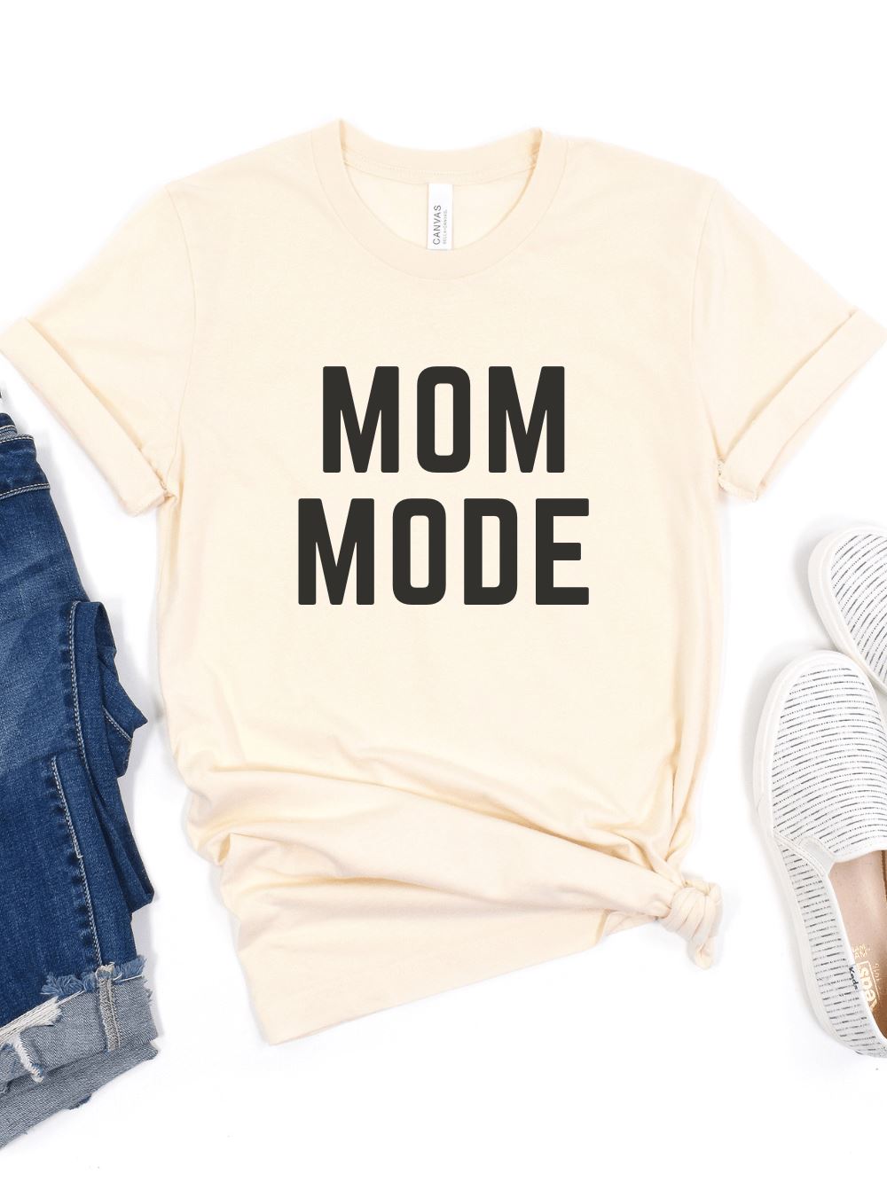 Mom Mode Black T-Shirt Bella + Canvas Unisex Jersey Short Sleeve Tee - Many Colors - Sydney So Sweet