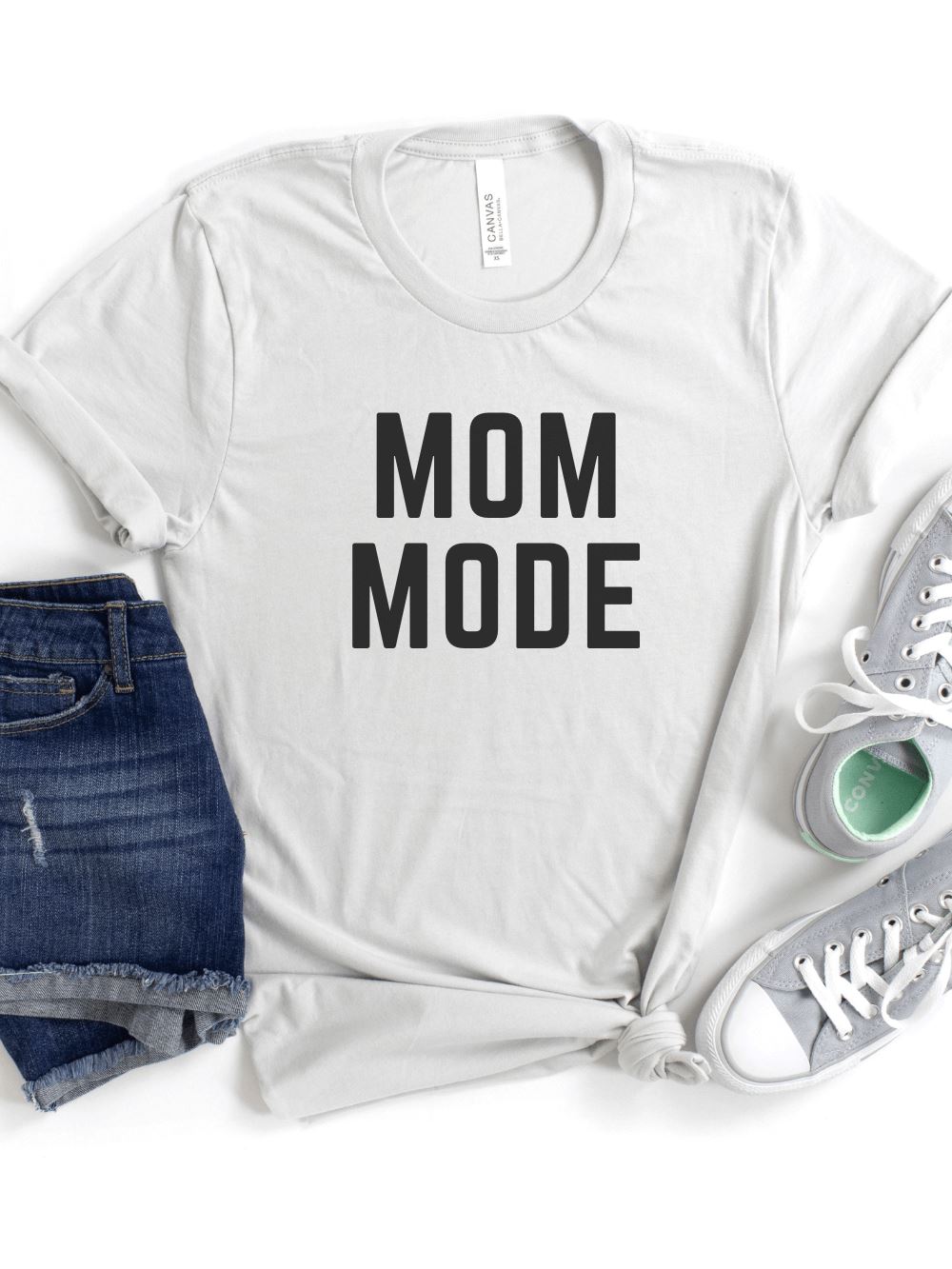 Mom Mode Black T-Shirt Bella + Canvas Unisex Jersey Short Sleeve Tee - Many Colors - Sydney So Sweet