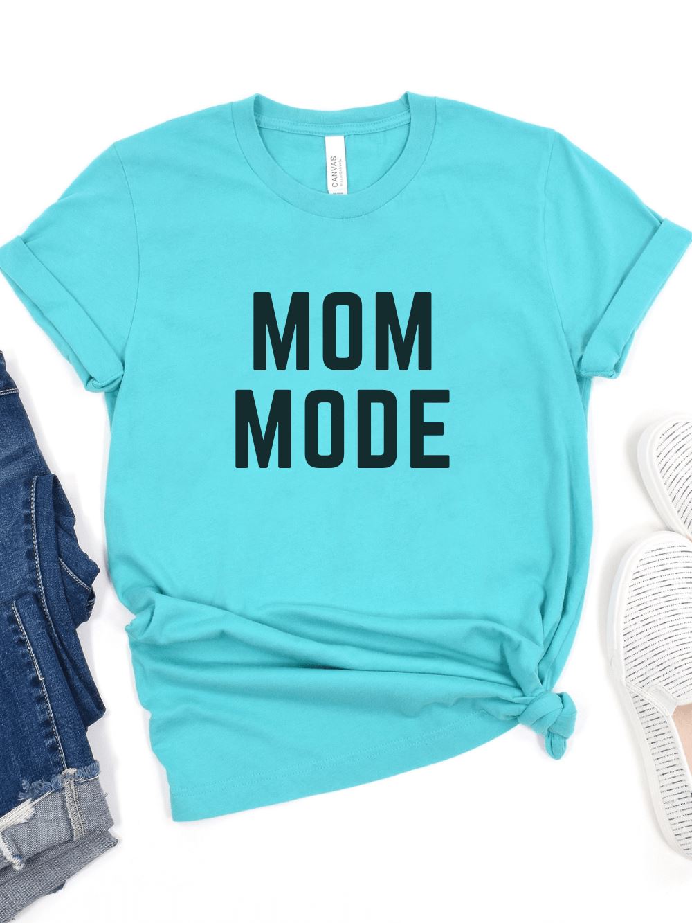 Mom Mode Black T-Shirt Bella + Canvas Unisex Jersey Short Sleeve Tee - Many Colors - Sydney So Sweet