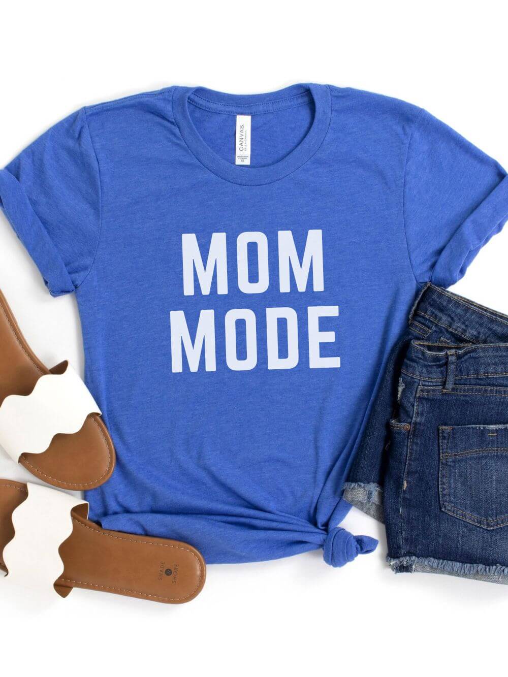 Mom Mode White T-Shirt Bella + Canvas Unisex Jersey Short Sleeve Tee - Many Colors - Sydney So Sweet