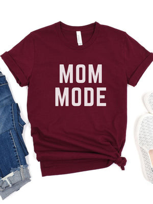 Mom Mode White T-Shirt Bella + Canvas Unisex Jersey Short Sleeve Tee - Many Colors - Sydney So Sweet