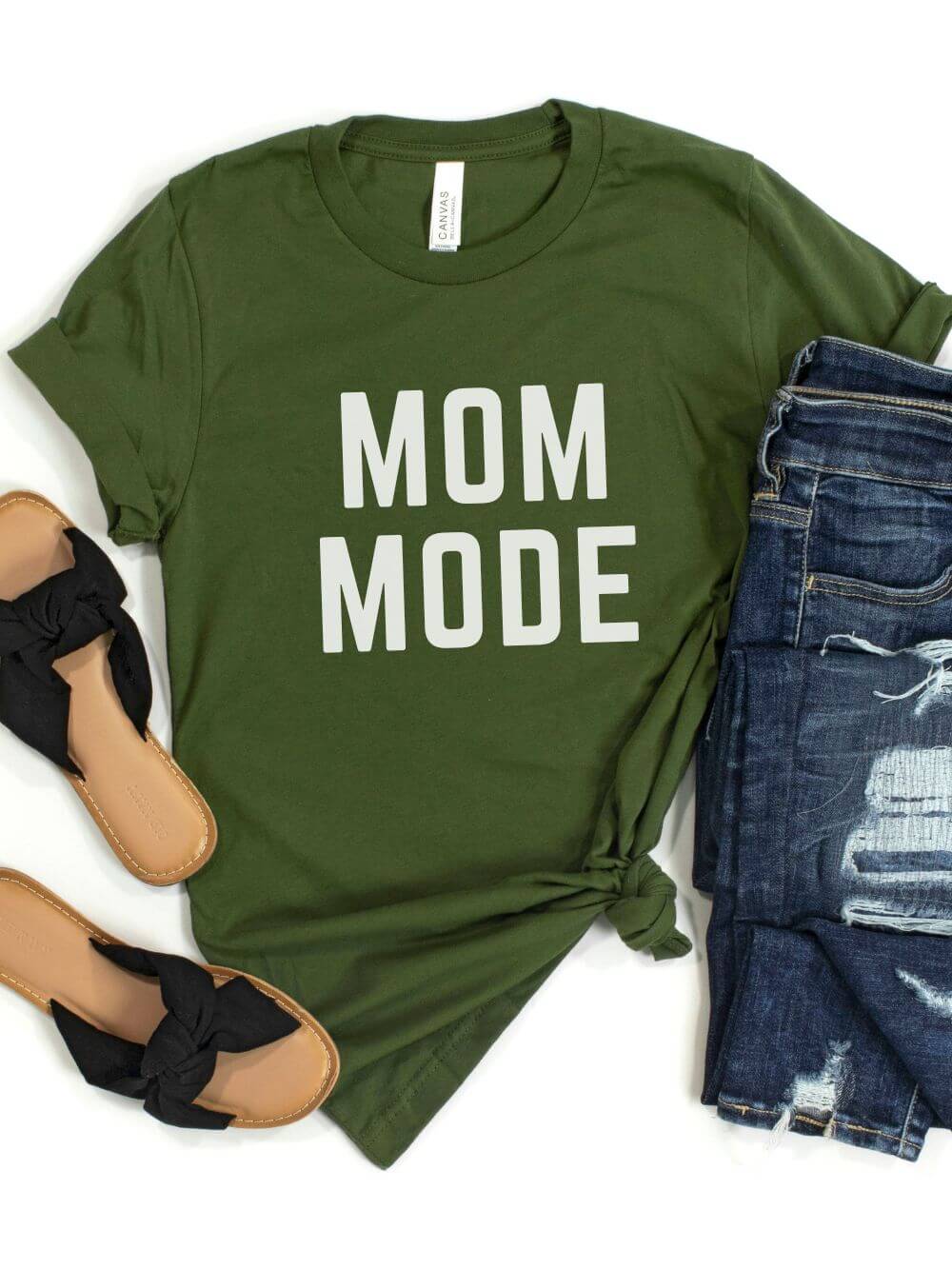 Mom Mode White T-Shirt Bella + Canvas Unisex Jersey Short Sleeve Tee - Many Colors - Sydney So Sweet