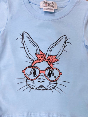 Mommy and Me - Smart Bunny Blue Matching Tops - Sydney So Sweet