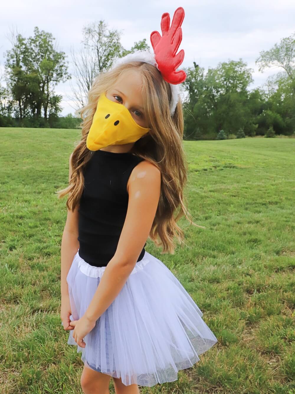 Adult Chicken Costume - Tutu Skirt, Headband, &amp; Beak Set for Adult or Plus Size - Sydney So Sweet