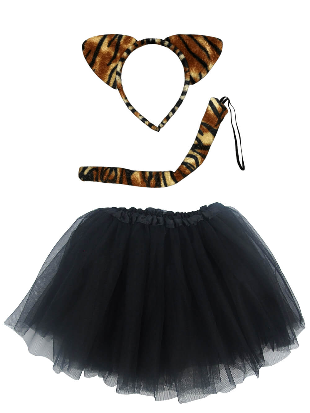 Tiger Tutu Costume with Tail & Ears for Girls, Ships Fast