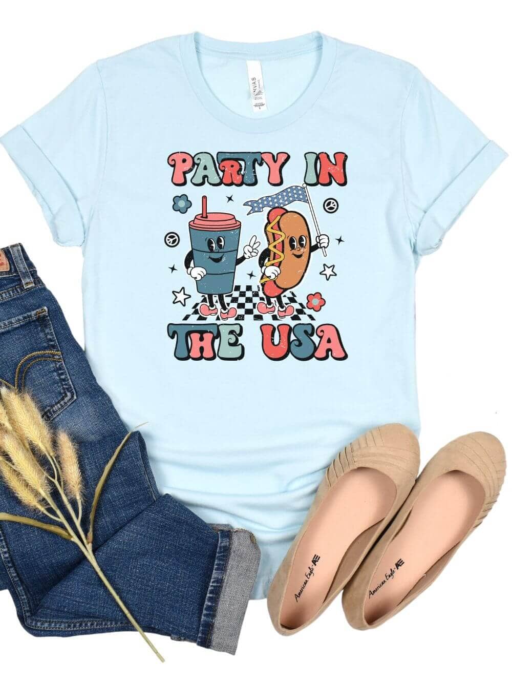 Party in the USA Patriotic 4th of July Summer T-Shirt - Sydney So Sweet