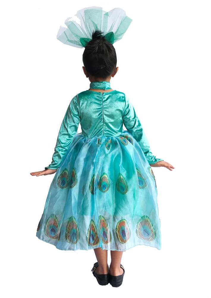 Fancy Peacock Costume Halloween Dress Up for Baby, Toddler, Little Girls - Sydney So Sweet