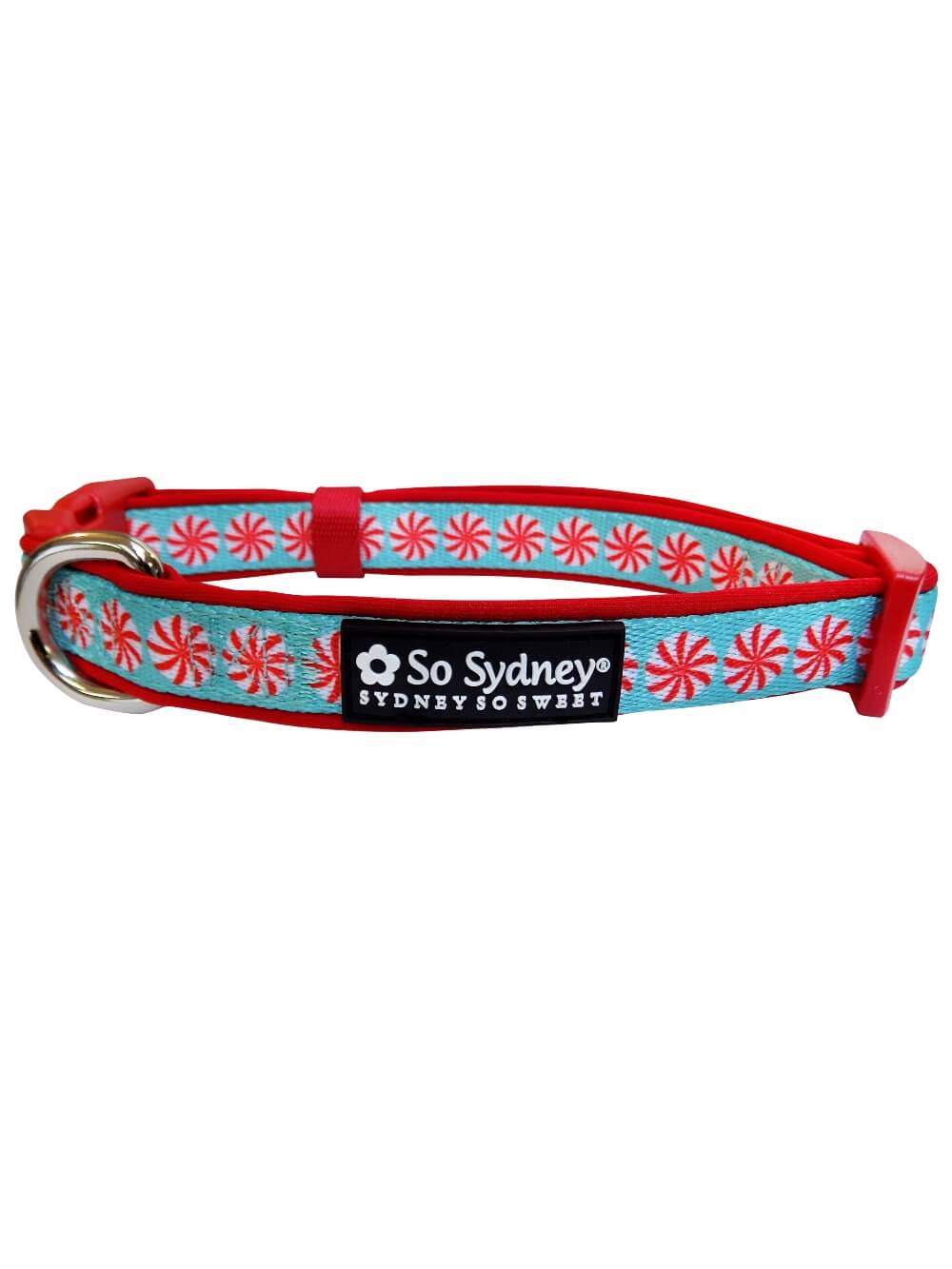 Peppermint Candy Comfy, Adjustable Fun Winter Dog Collar - Sydney So Sweet