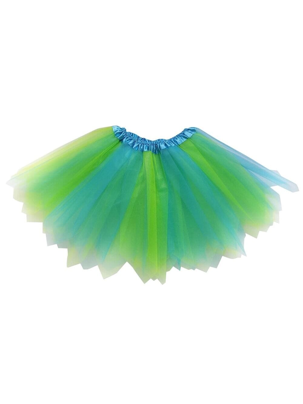 blue green tutu dress 3 Shades of Green Tutu Skirt + Corset