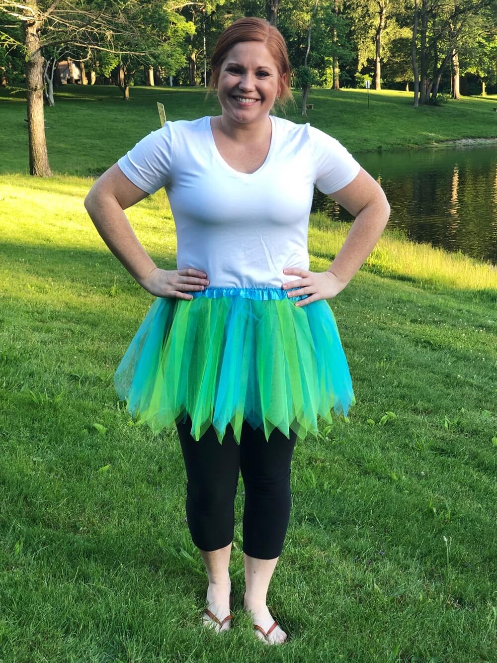 Turquoise Blue & Lime Fairy Costume Pixie Tutu Skirt for Kids, Adults, Plus - Sydney So Sweet