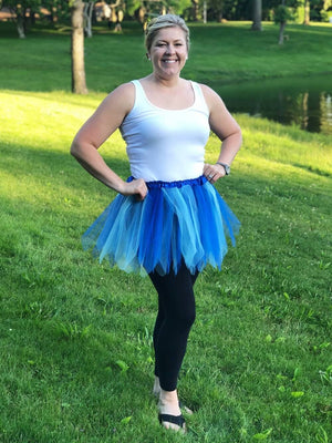 Royal Blue & Light Blue Fairy Costume Pixie Tutu Skirt for Kids, Adults, Plus - Sydney So Sweet